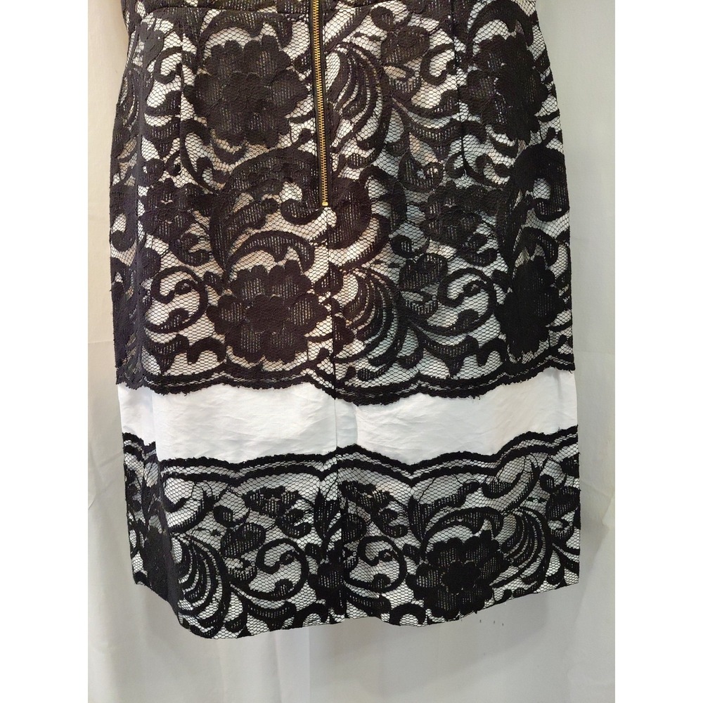 Vintage 90s The Limited Black Floral Lace Romatic Sheath Dress, Women's Sz 12 - Picture 6 of 11